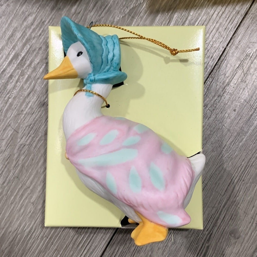 Schmid Porcelain Beatrix Potter Ornament Jemima Puddleduck with original‎ box